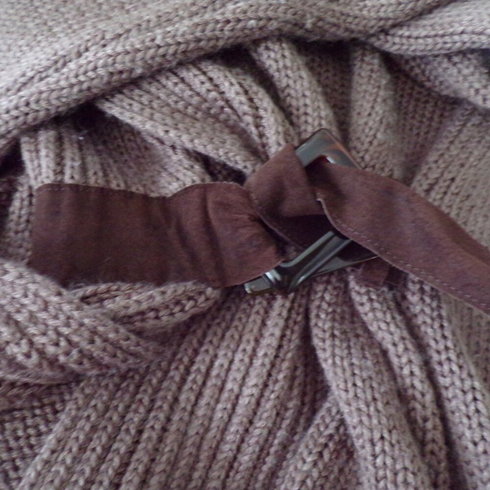 Soft Surroundings brown knit wool cardigan sweater L Academia Preppy Chic - Picture 10 of 10